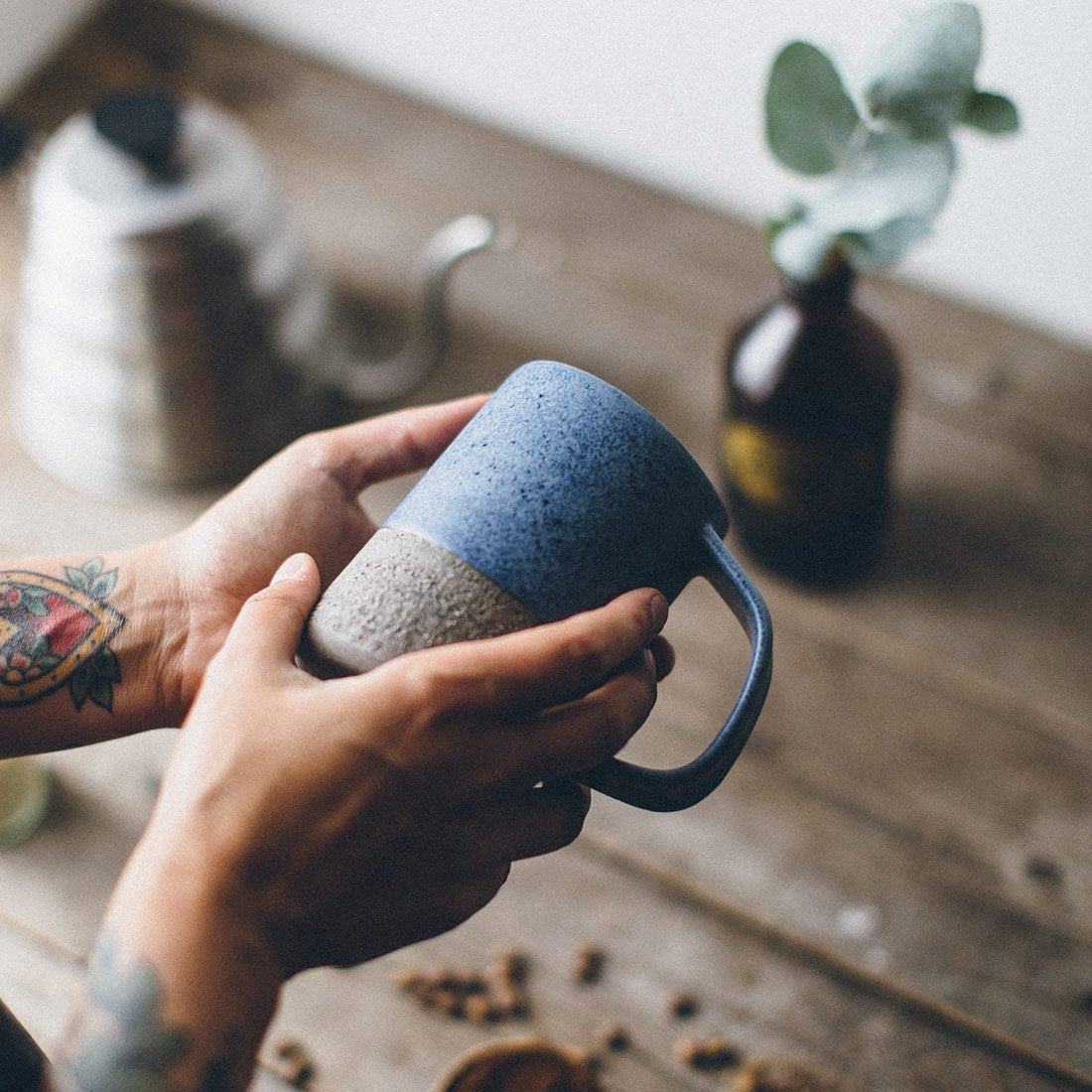 Blue Ceramic Mug Large