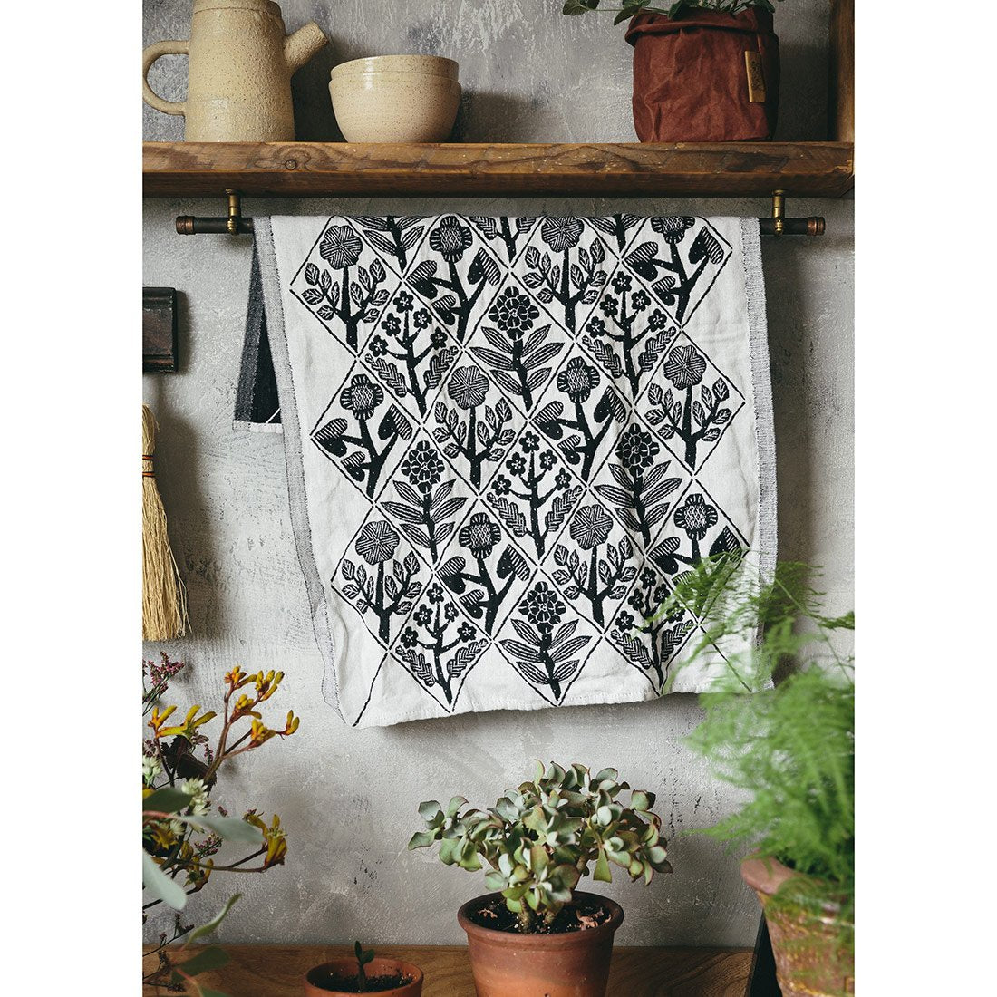 Botanical Eco Linen Tea Towel