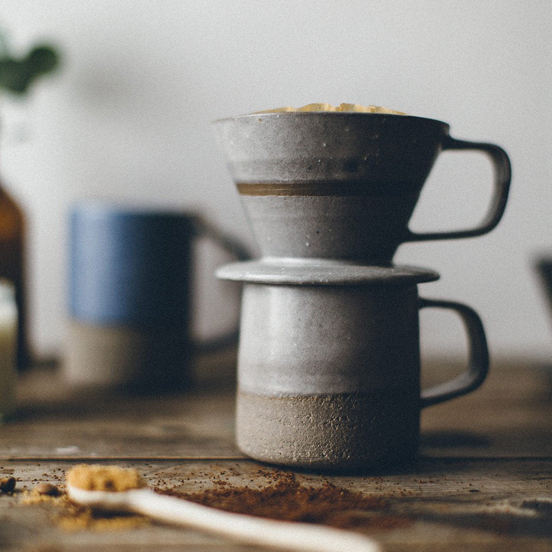 Grey Ceramic Coffee Dripper