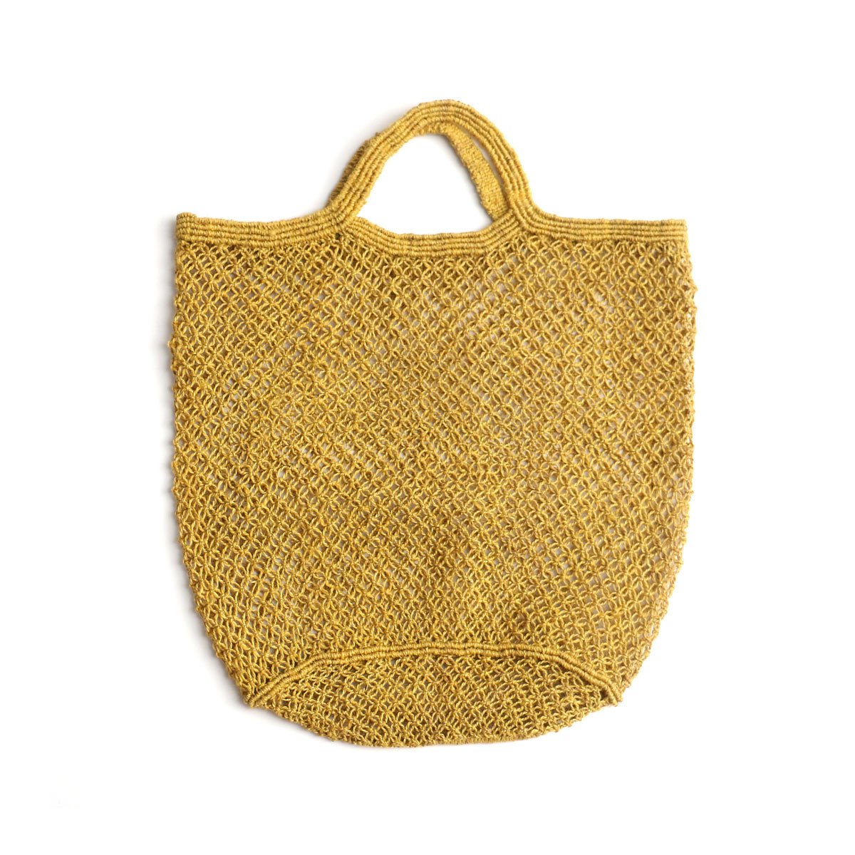 Hand Woven Jute Macrame Market Bag Ochre - The Future Kept - 1