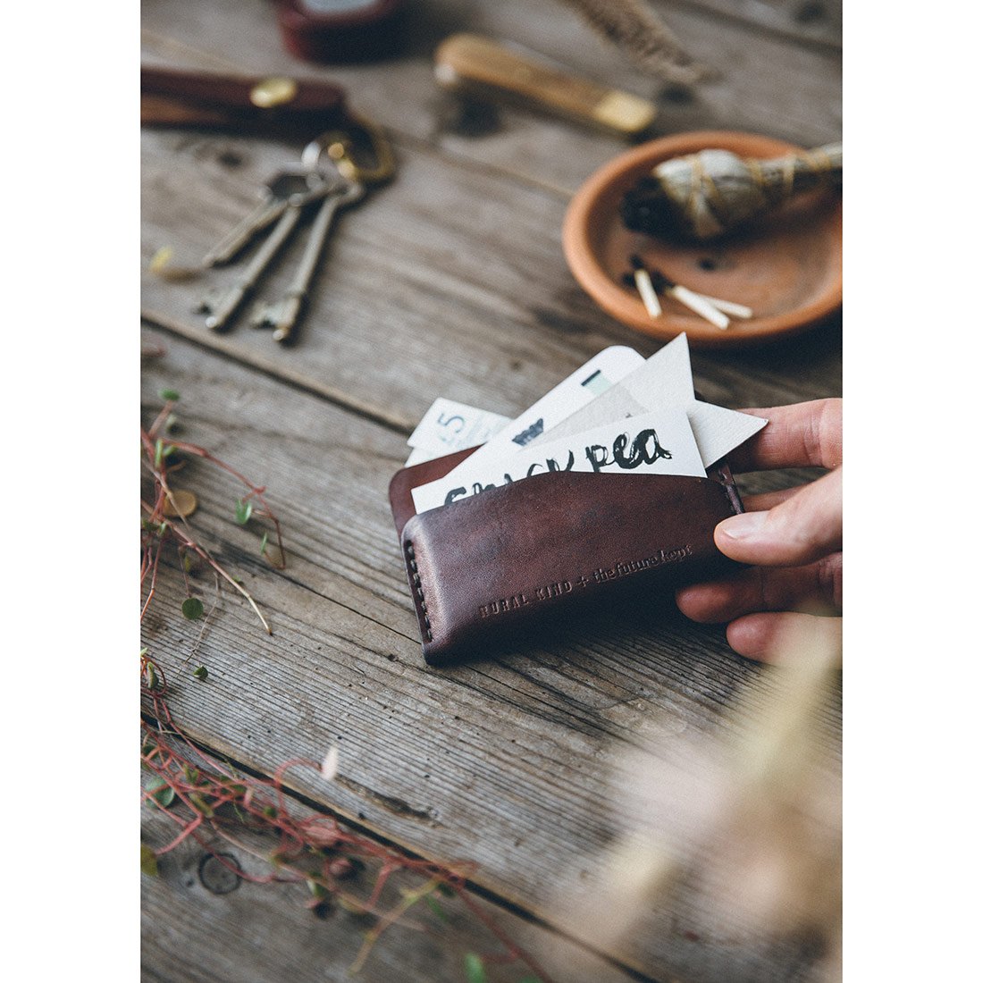 Oak Leather Card Wallet