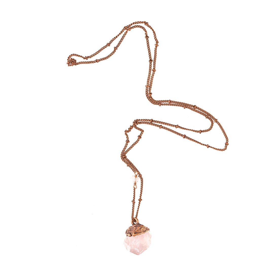 Rose Quartz Crystal Necklace